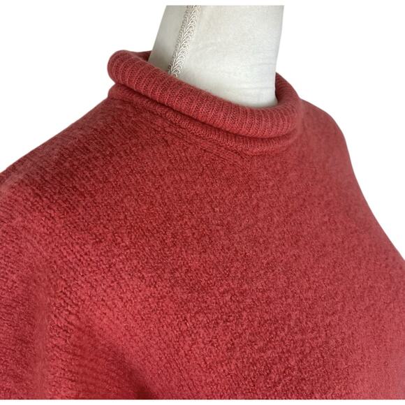 Madewell Fulton Pullover Sweater Boxy Fit Wool Alpaca Vintage Dahlia Size Small - Picture 7 of 10